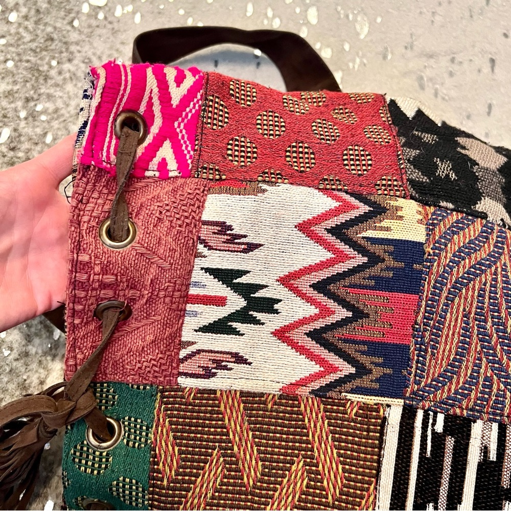 Anthro x RAJ Patchwork Leather Backpack - Picture 5 of 16